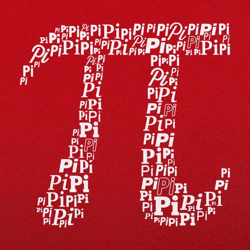 Pi Of Pi Symbol Made of the Word Pi