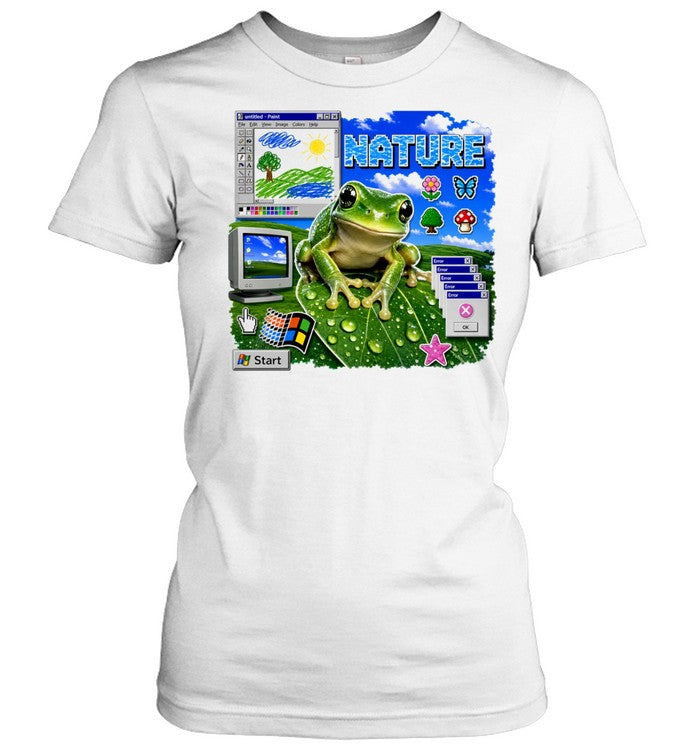 Nature frog computer desktop icons paint window start error software Shirt