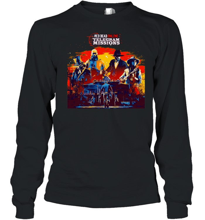 Red Dead Online Telegram Missions Characters Rockstar Games outlaw western Shirt