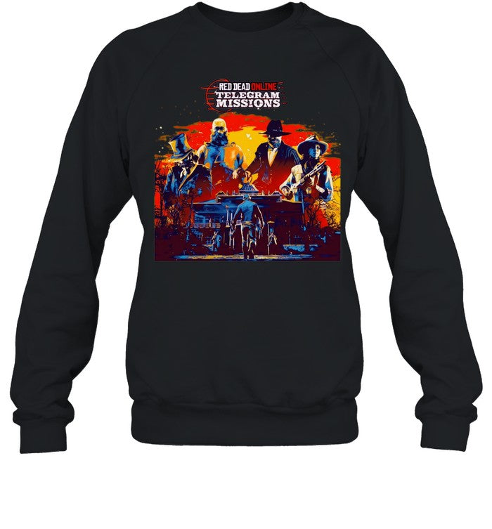 Red Dead Online Telegram Missions Characters Rockstar Games outlaw western Shirt