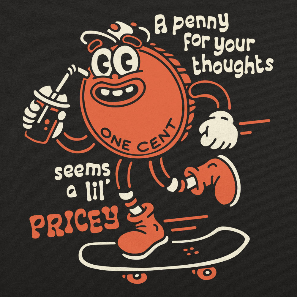Pricey Penny - Retro Cartoon Penny Skateboarding