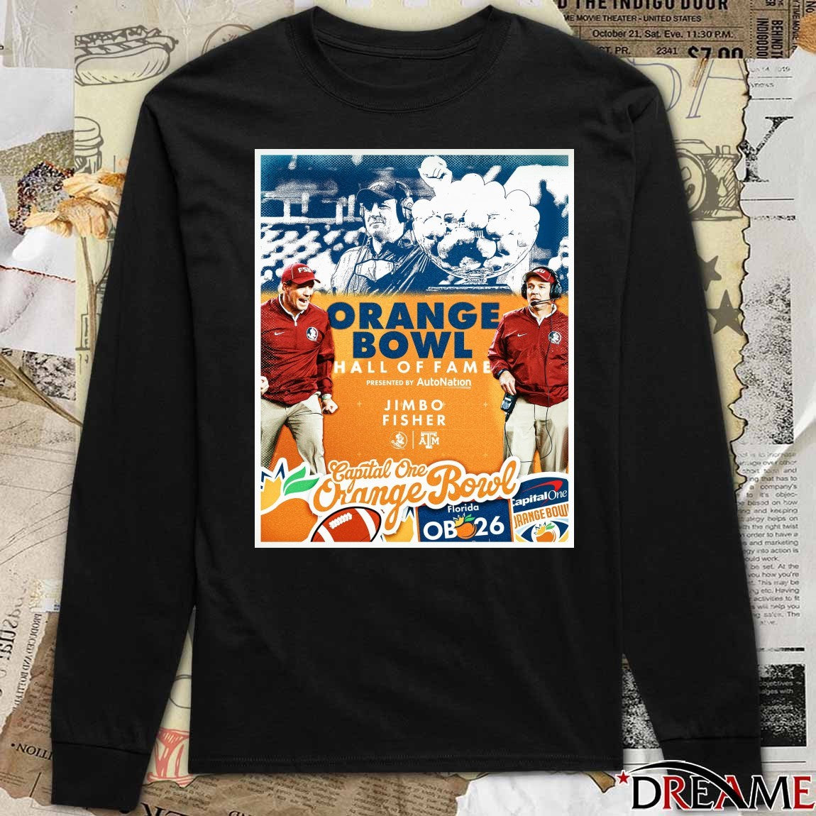 Coach Jimbo Fisher 2025 Orange Bowl Hall of Fame Poster t-shirt