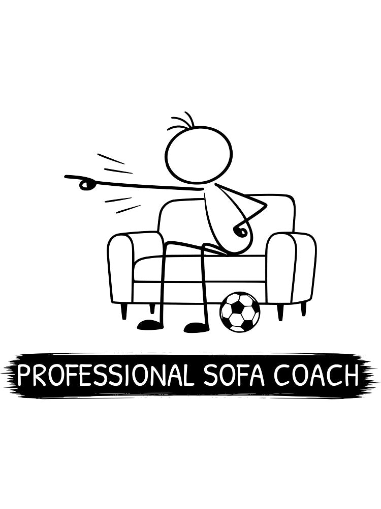 Professional Sofa Coach Football Humour by Pebl-Co