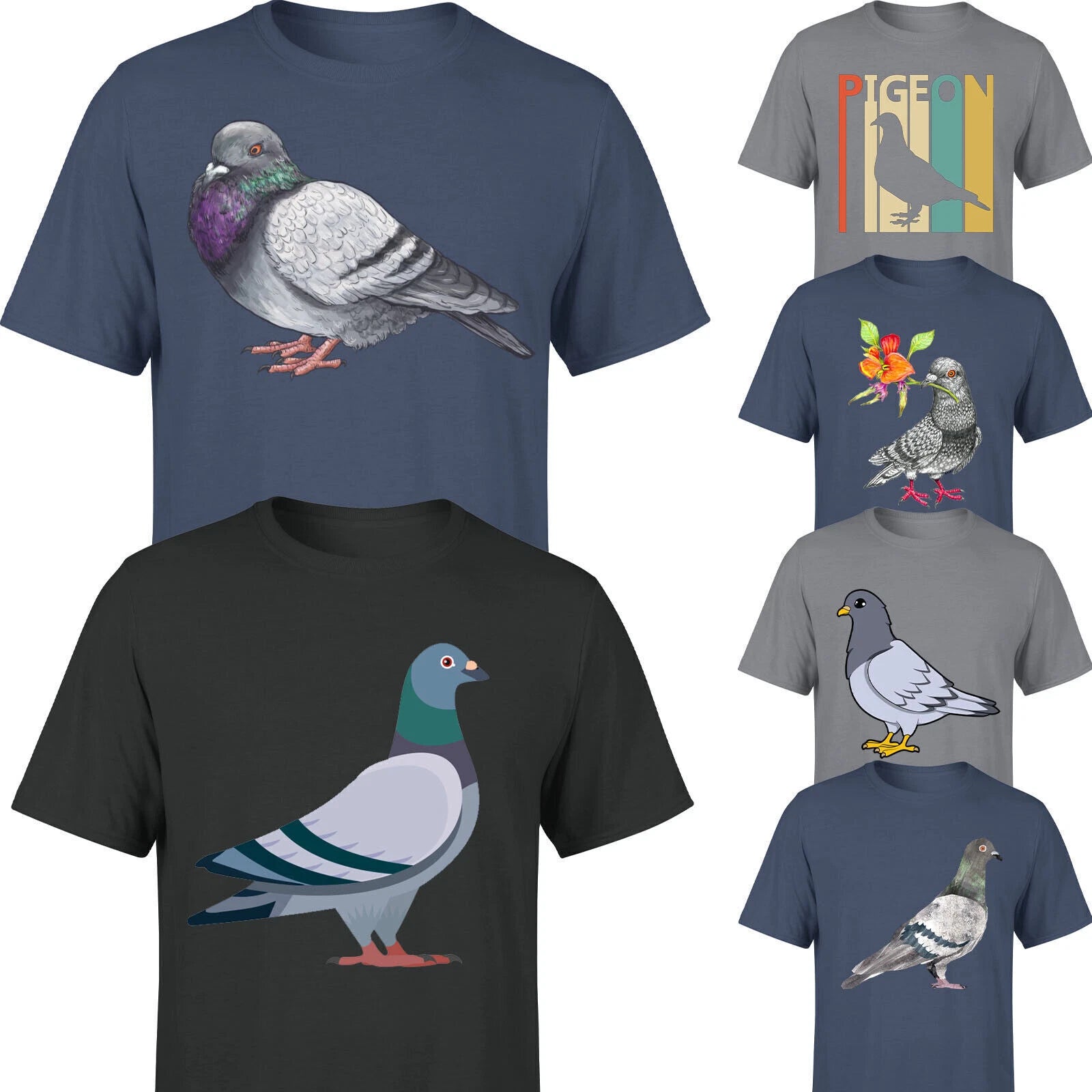 Pigeon Peagon Flower Mens T shirts Unisex Tee Top #P1 #PR #R