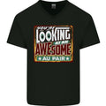 Youre Looking at an Awesome Au Pair Mens V-Neck Cotton T-Shirt