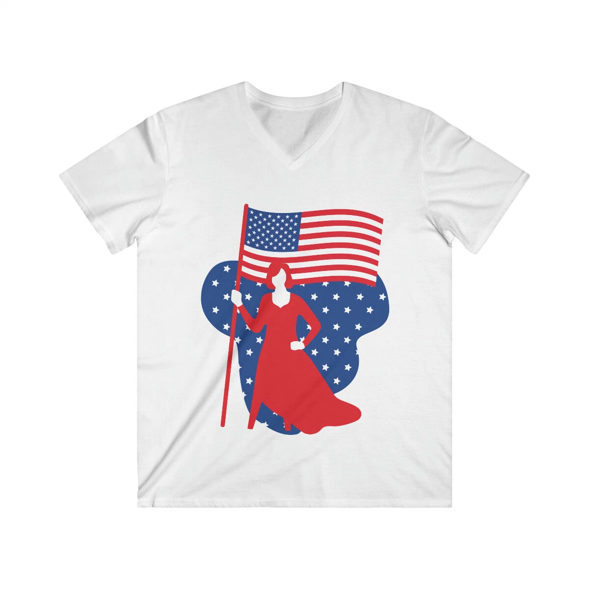 Men's Fitted V-Neck Short Sleeve Tee