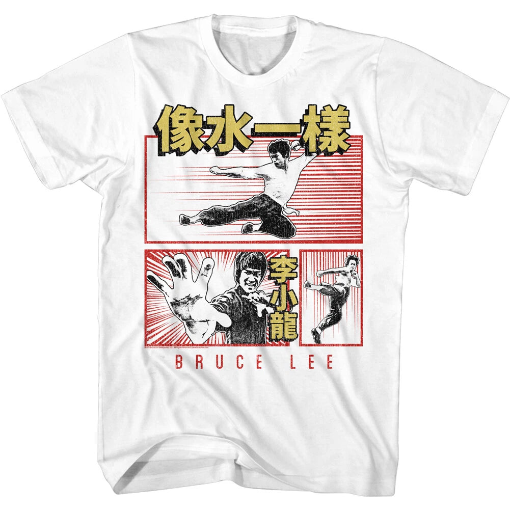 Bruce Lee Martial Arts Legend Chinese Comic & Writing Men's T Shirt
