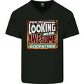 An Awesome Godfather Mens V-Neck Cotton T-Shirt