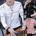 Men T-Shirt Blouse Muscle Top Slim Fit Spring Clothing T Print Teenager