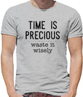Temps Est Prepieux, Waste It Wisely - T-Shirt - Funny Gift Slogan Lazy