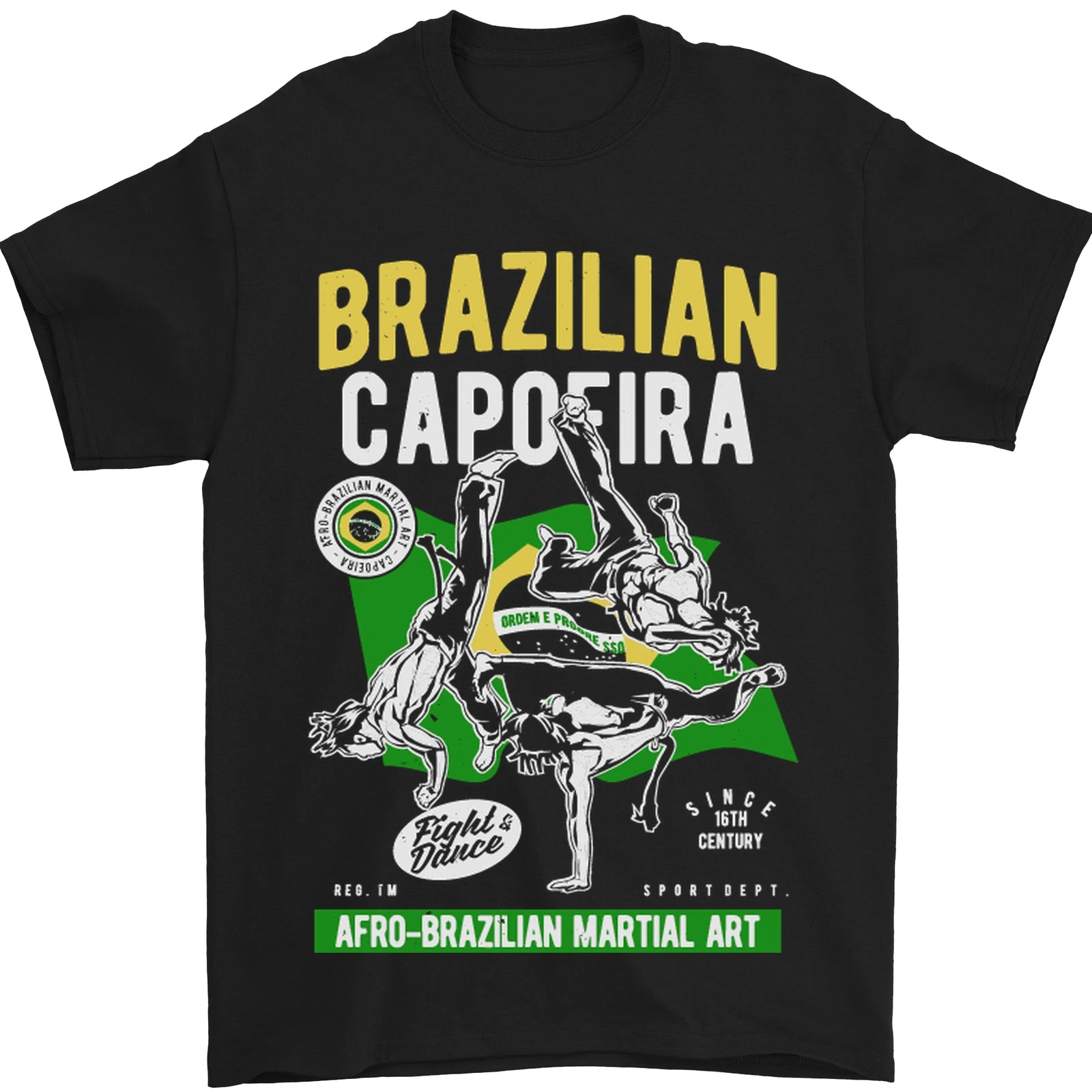 Brazilian Capoeira Mixed Martial Arts MMA Mens T-Shirt 100% Cotton