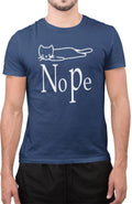 Nope Sarcastic Grumpy Sarcasm Distressed Lazy Cat Pet Lovers for Kids T-Shirt