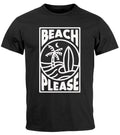 Mens T-Shirt Beach Please Surfing Surfboard Wave Wave Summer Print Fashion