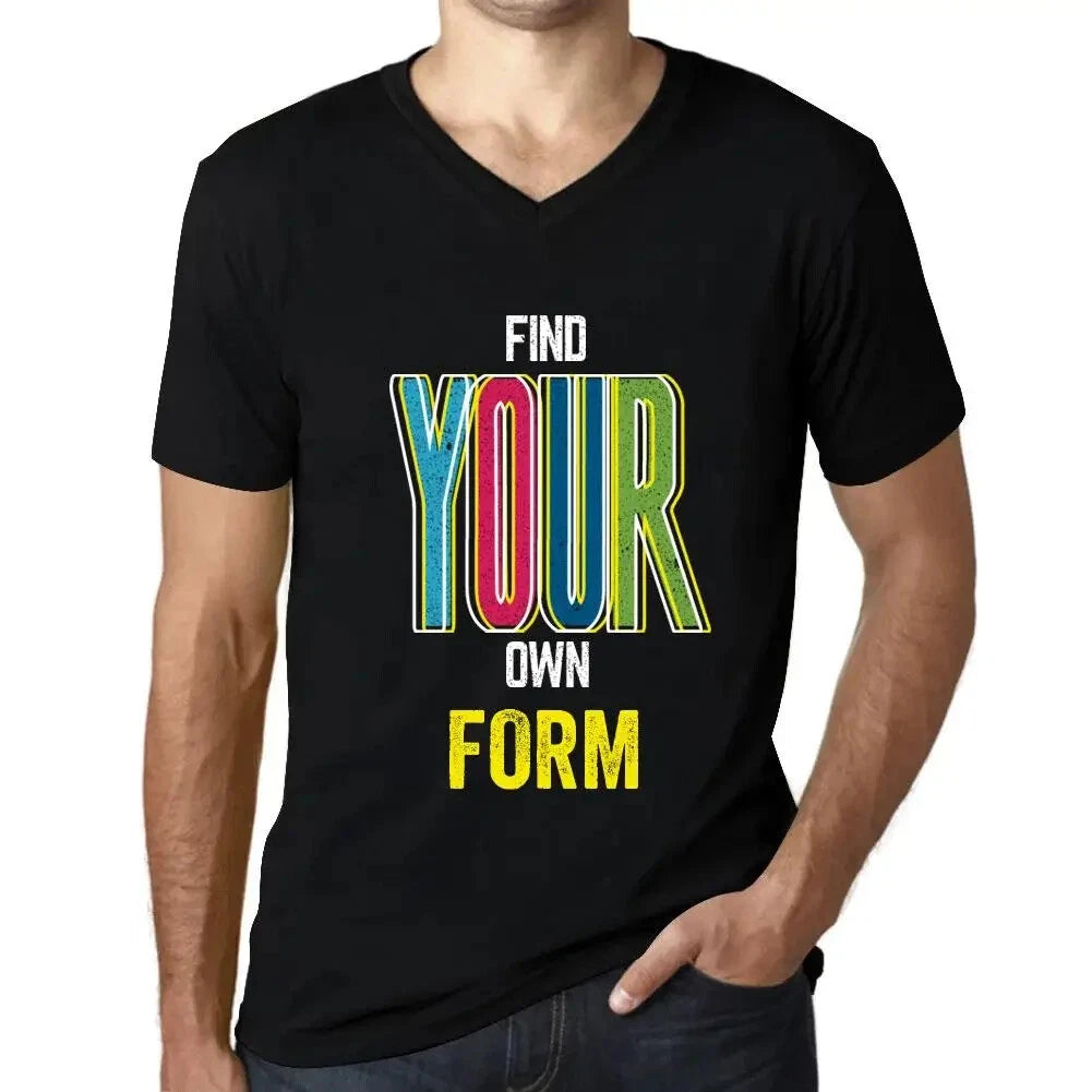 Men's Graphic T-Shirt V Neck Find Your Own Form Eco-Friendly Limited Edition