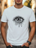 Big Eyes Scratch Art Graphic Unisex T-Shirt Women Men Trendy Tee Casual T-shirt
