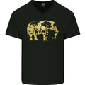 Elephant Ecology Animal Mens V-Neck Cotton T-Shirt