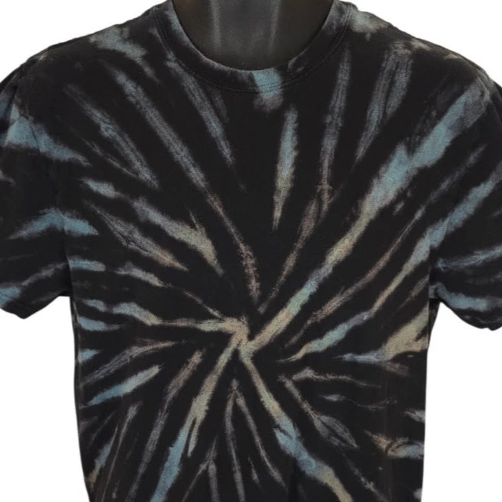 Tie Dye T Shirt Mens Size Medium Black Retro Streetwear