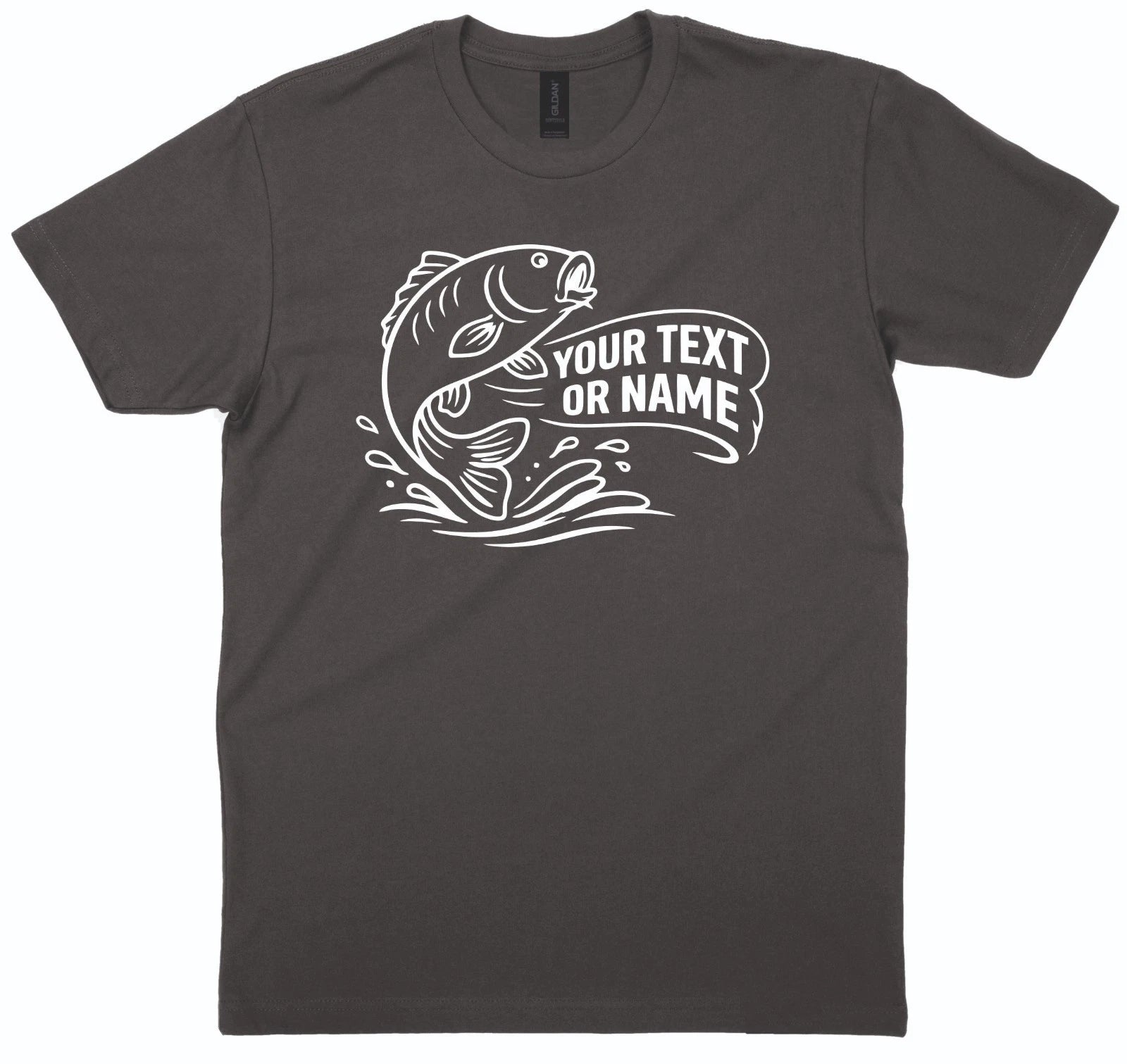 Personalised Carp Fishing T Shirt Name Angler Gift Custom Tee