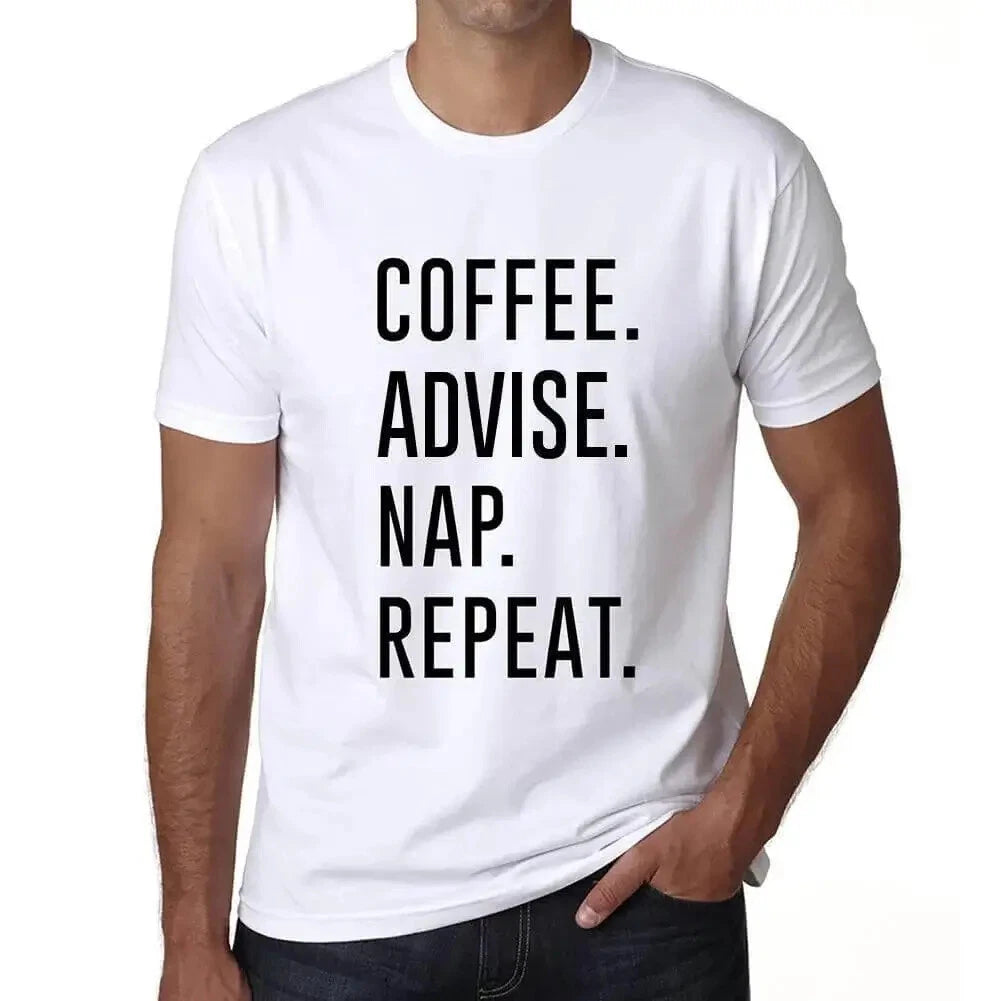 ULTRABASIC men's t-shirt coffee advice nap rehearsal coffee advice nap