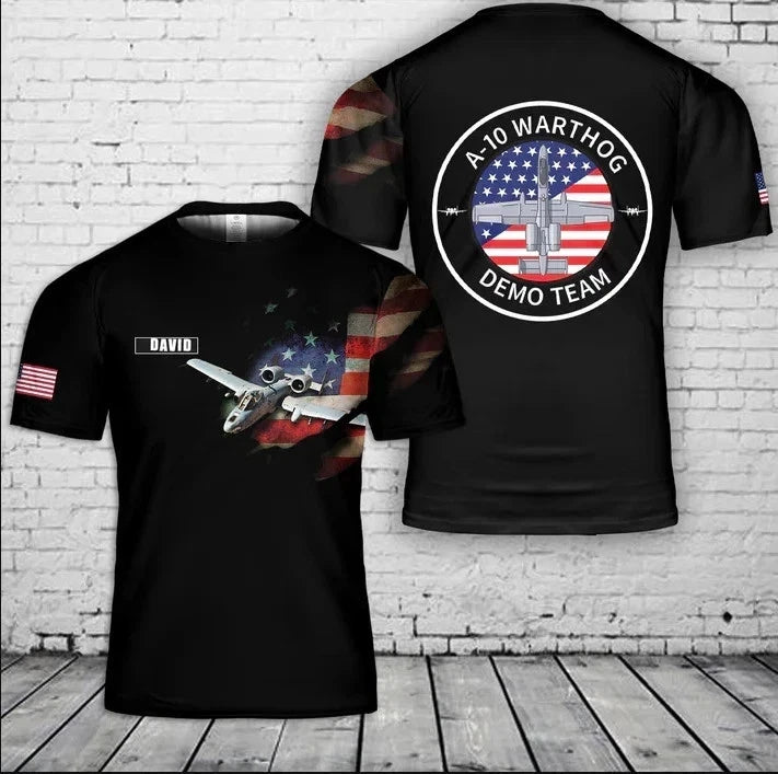 Custom Name A-10 Warthog Demo Team AOP 3D T-Shirt