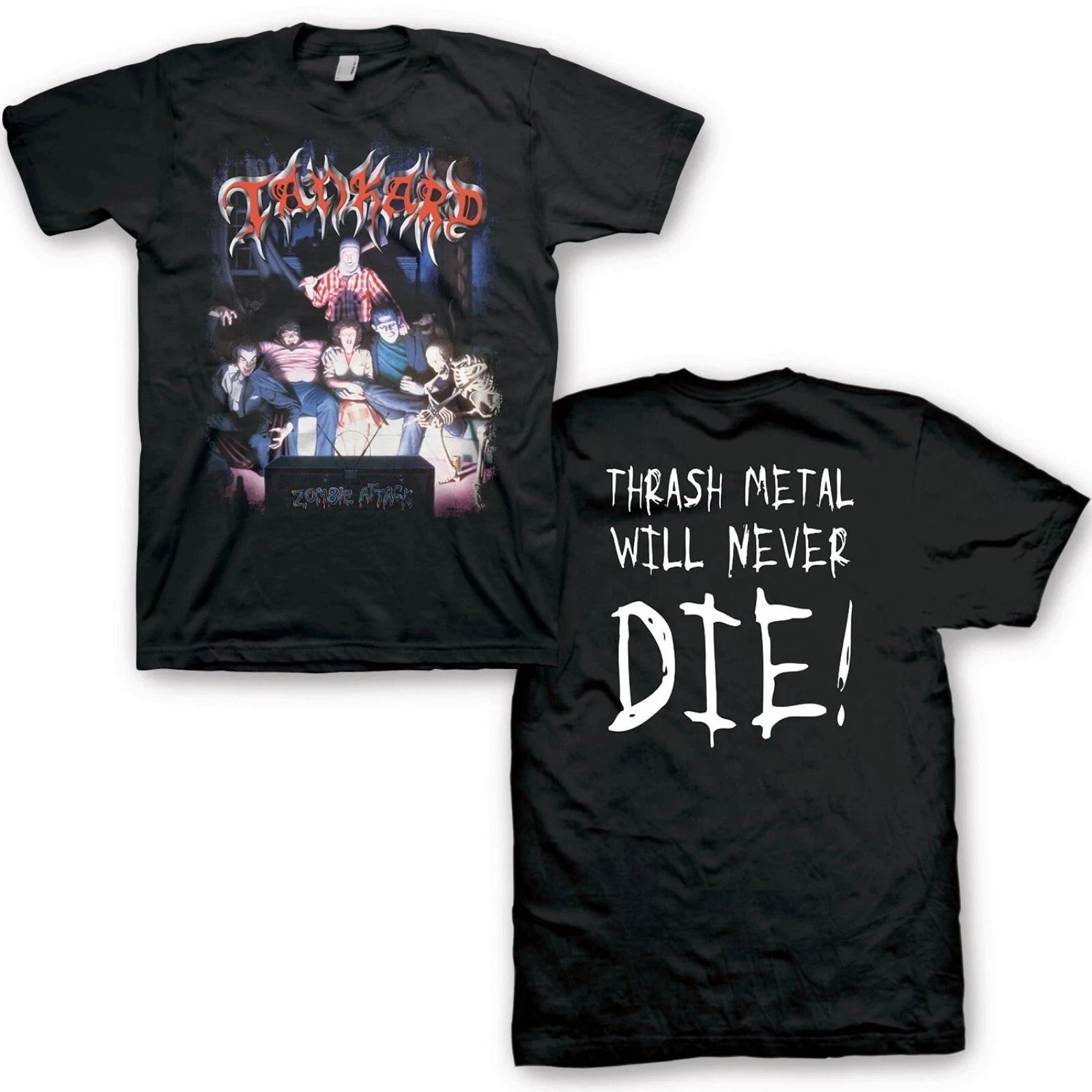 TANKARD cd cvr ZOMBIE ATTACK Official SHIRT XXL New trash metal will never die!