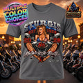 Sturgis 2026 Shirt Biker Pin Up Motorcycle Rally South Dakota Graphic Tee USA