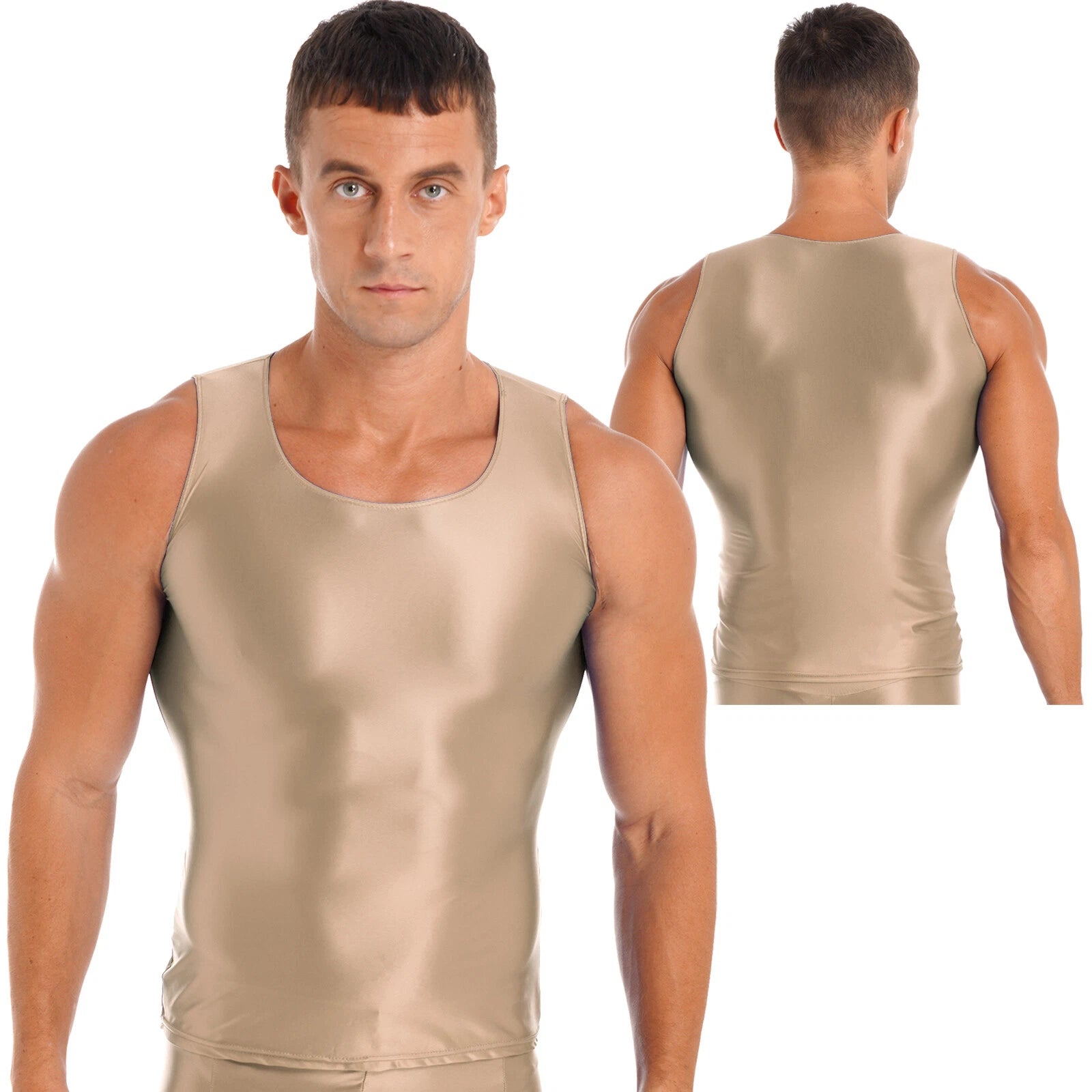 Sexy Men See Through Mesh Fishnet Short Sleeve T-Shirt Fitted Muscle Tank Top