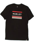 HURLEY Mens Graphic T-Shirt Top Small Black Cotton AC04