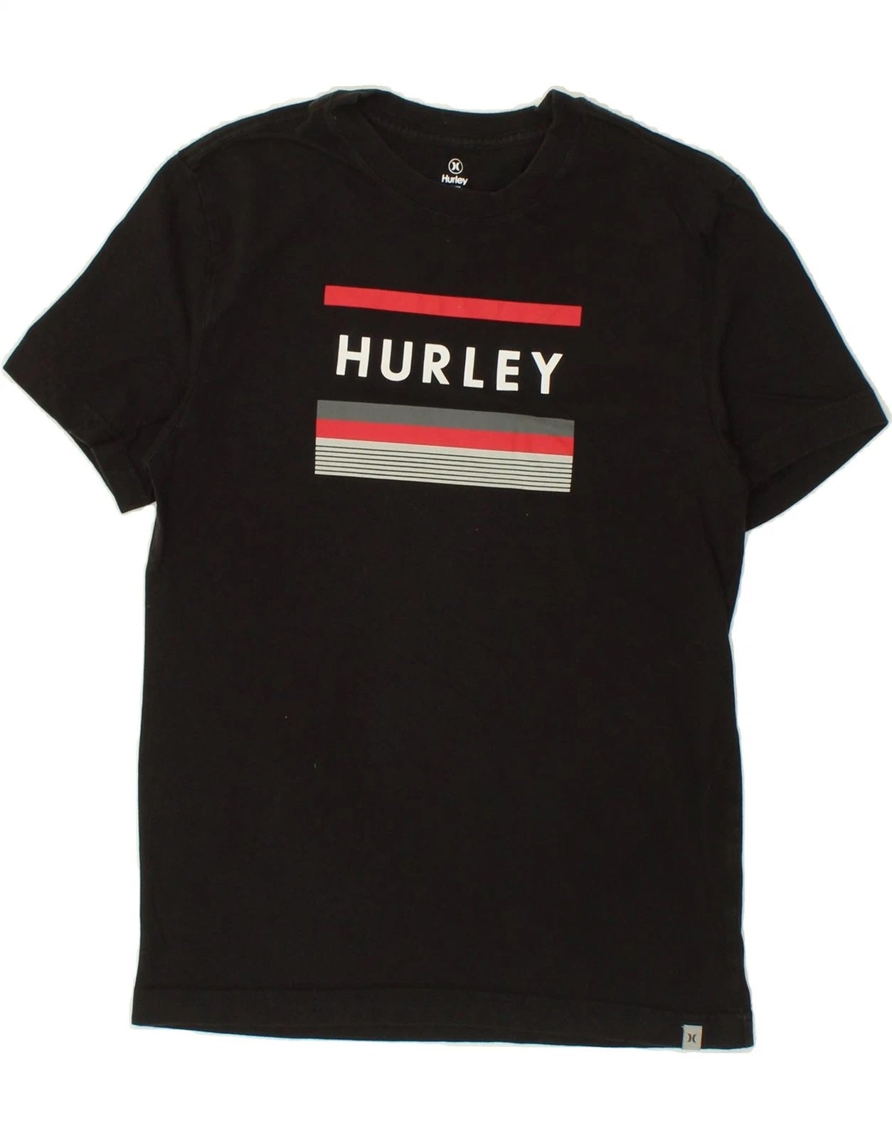 HURLEY Mens Graphic T-Shirt Top Small Black Cotton AC04
