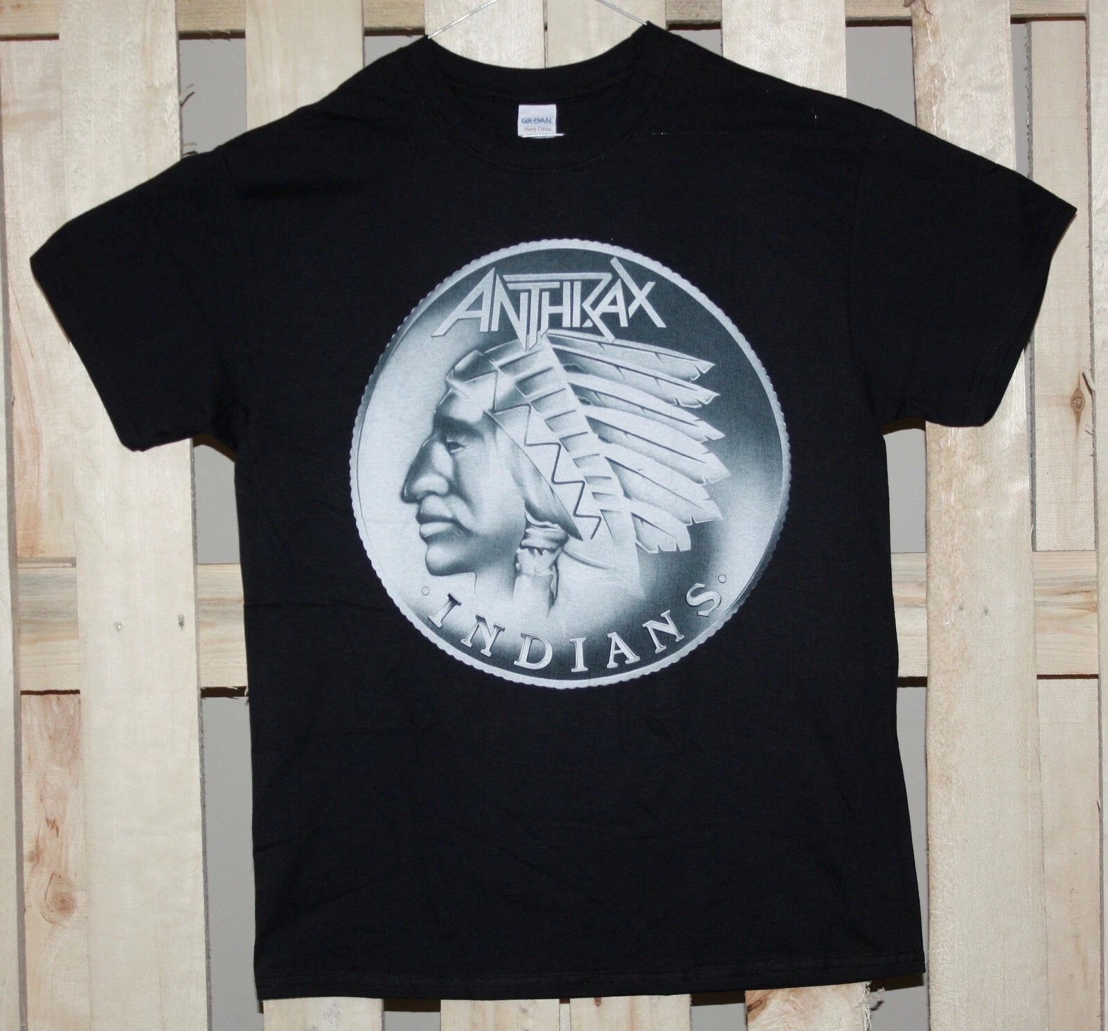 ANTHRAX INDIANS T-SHIRT  TARIFFS INCLUDED