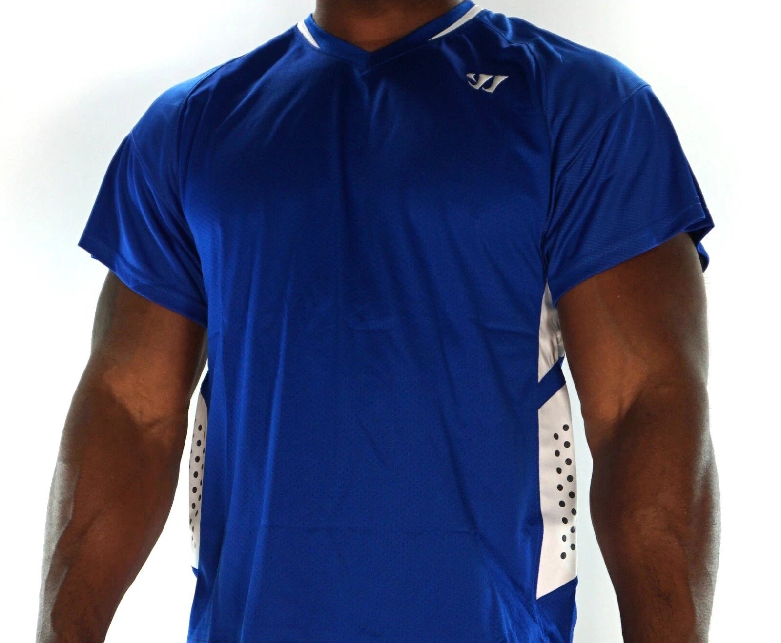 NEW MEN'S BLUE V-NECK SHIRT SIZE MEDIUM