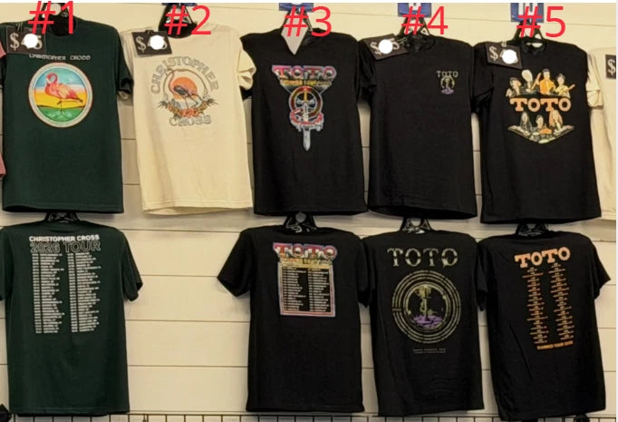 Christopher Cross Toto Concert Shirt 2026 Summer Tour Merch Reprint