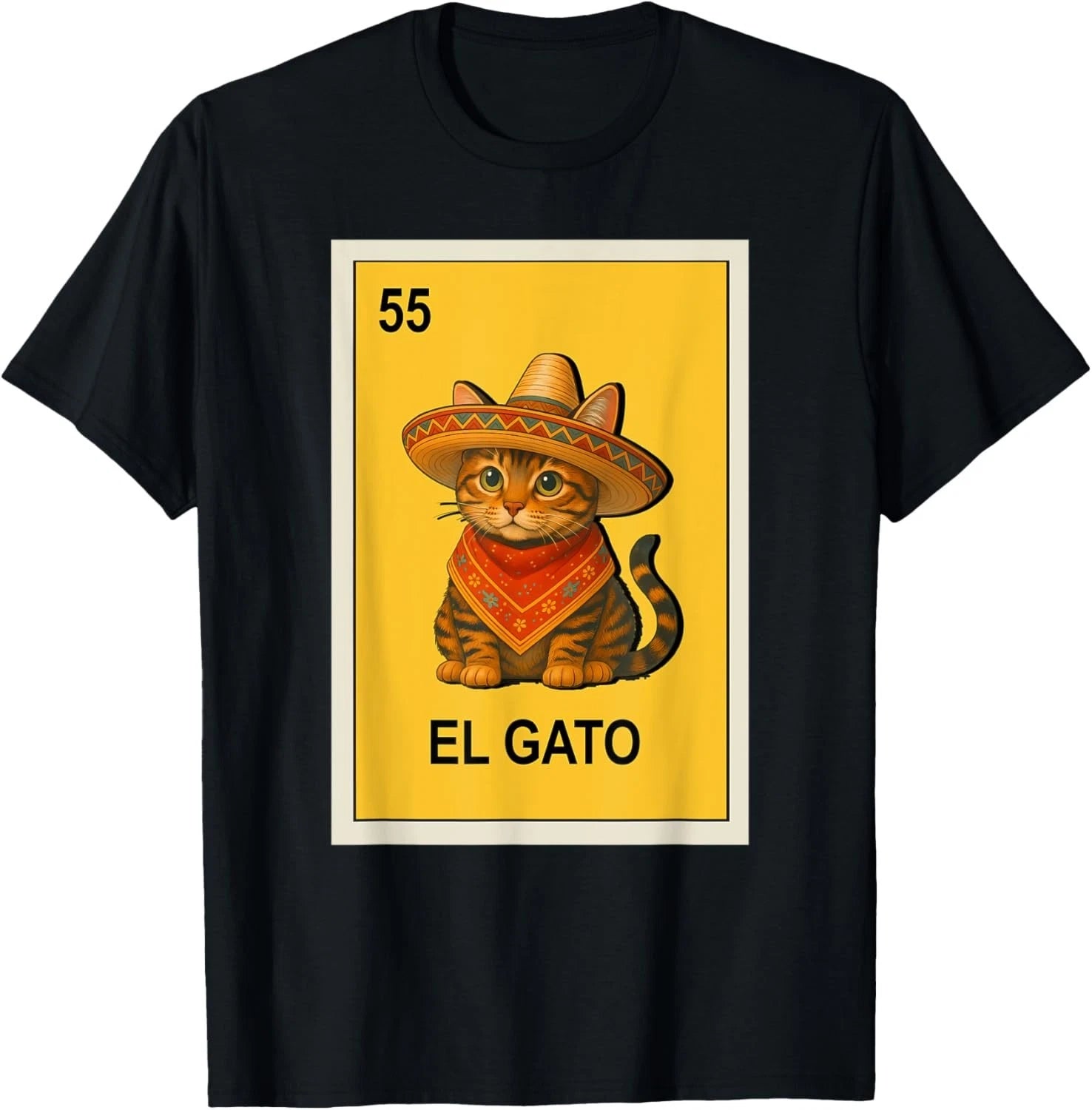 Mexican Lottery Designs Mexican El Gato The Cat Parody T-Shirt  unisex T-Shirt