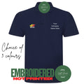 Hetas Embroidered Polo Shirt with Own Company Name | Quality Customised Workwear