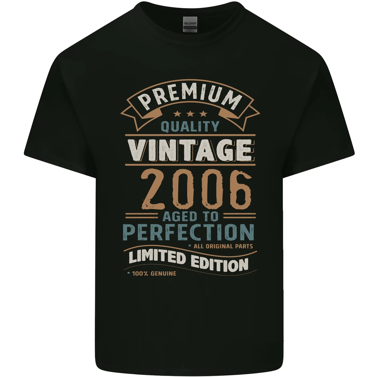 Premium Vintage 20th Birthday 2006 Mens Cotton T-Shirt Tee Top