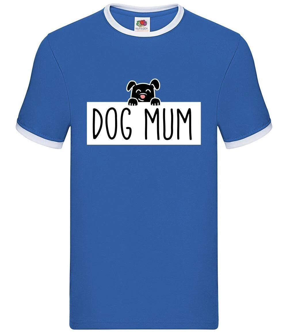 Dog Mum - Mens Ringer - Puppy Dog Owner Pet Lover Cute Adorable