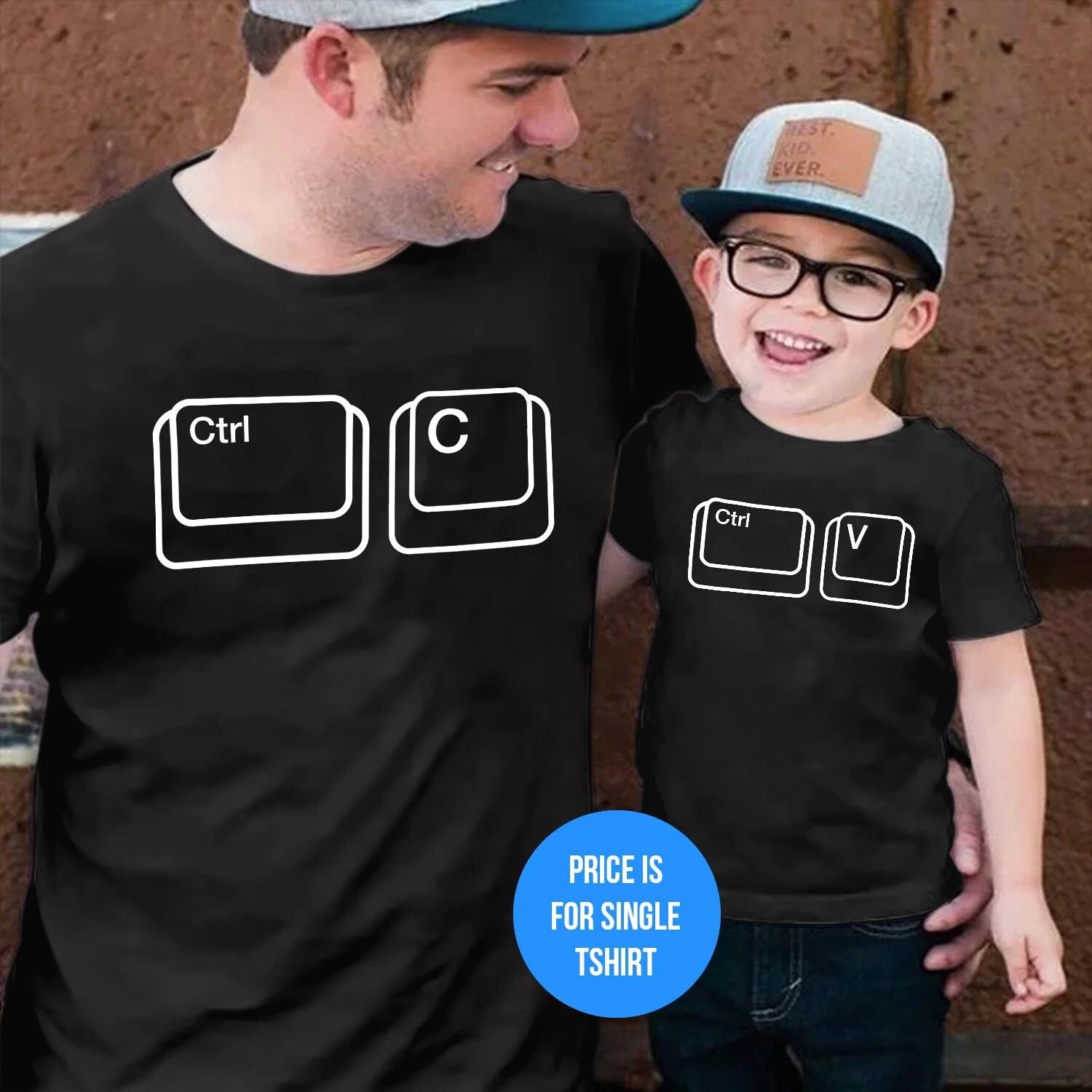 T-Shirt Father's Day Dad Birthday Gift Matching Family Kids Set Copy Paste Gamer