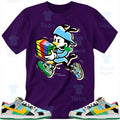 Double Up T-Shirt Matching SB Dunk Low Ben & Jerry's Chunky Dunky - Purple Shirt