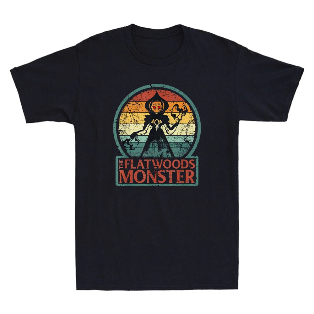 The Flatwoods Monster Retro Alien WV Cryptid Graphic Vintage Men's Black T-Shirt