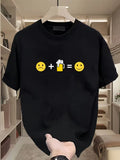 Men's Korean Japanese Style Graphic T-Shirt Casual Short Sleeve Summer Tee