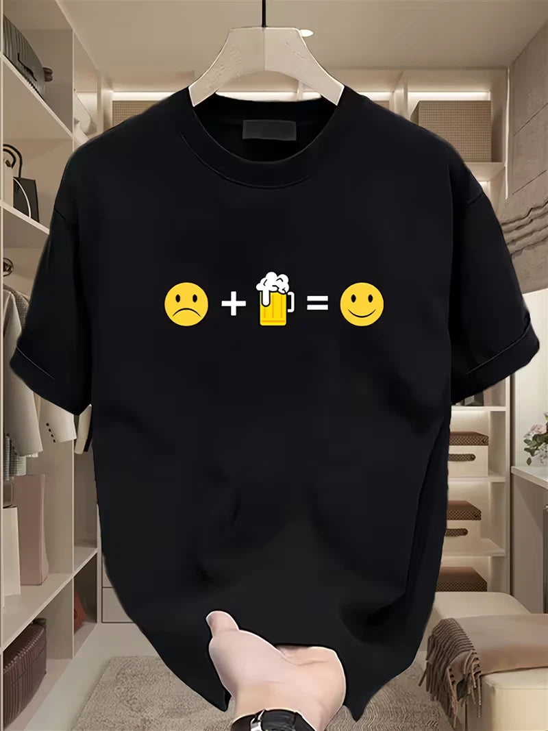 Men's Korean Japanese Style Graphic T-Shirt Casual Short Sleeve Summer Tee