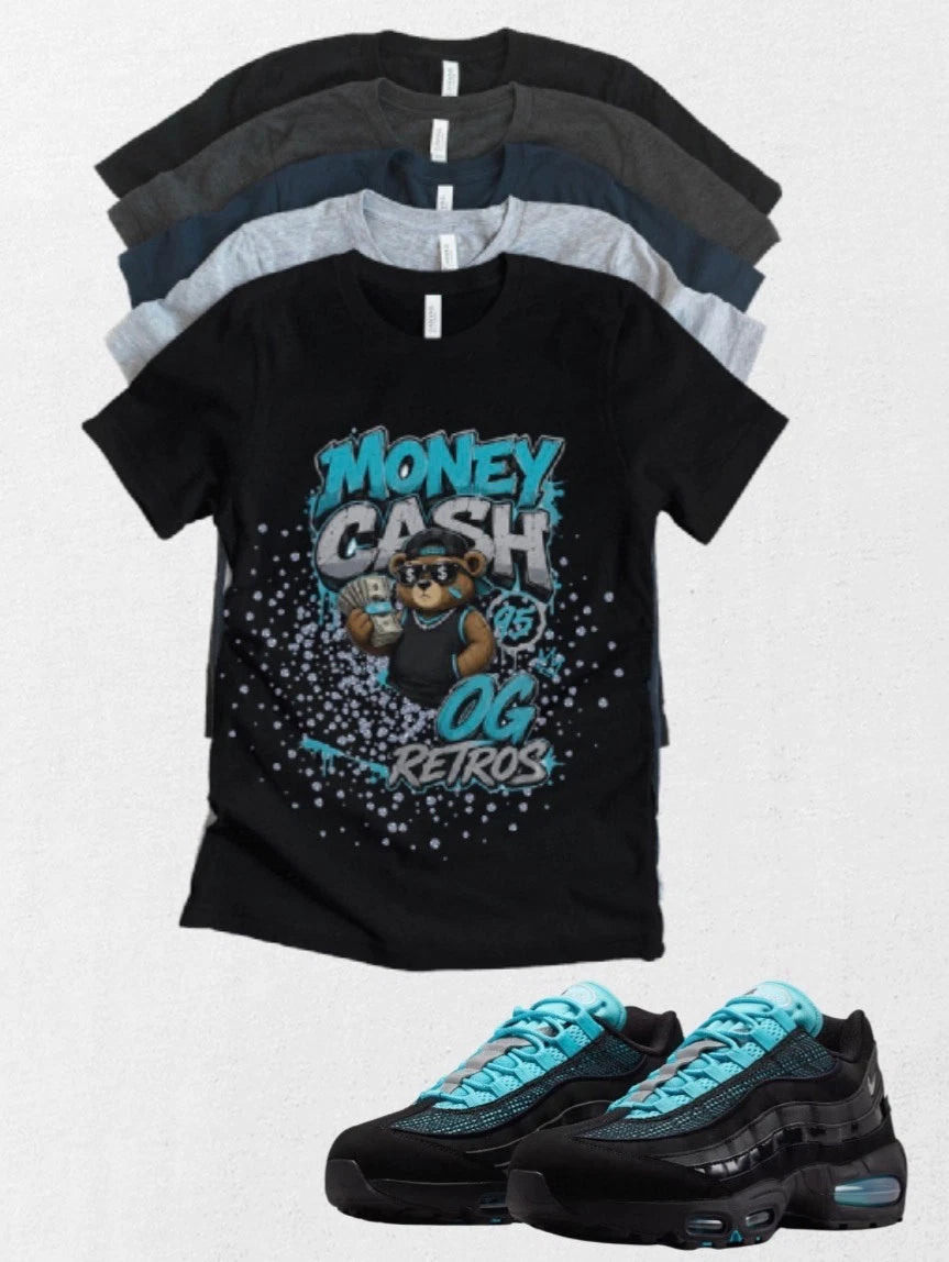 Shirt to match Black Chrome Gamma Blue Max 95 OG Sneaker Sneakerhead Streetwear