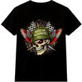 No Fear No Limits Skull Racing Helmet Wings Motocross Biker Graphic T-Shirt.