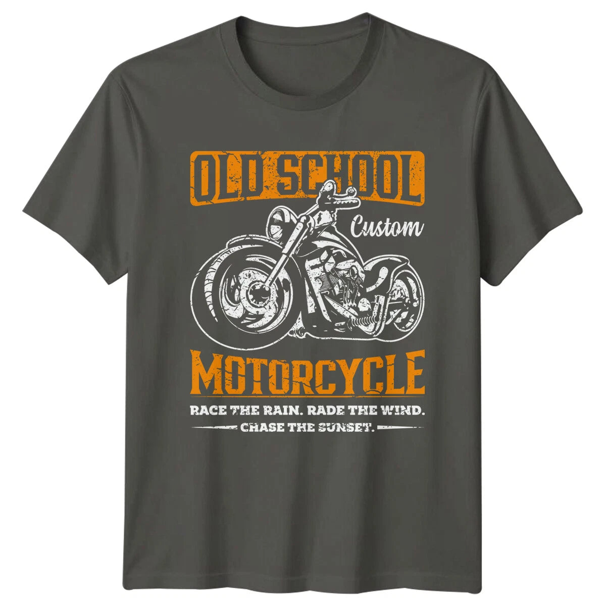 Old School Motorcycle Custom Graphic Tee Mens T-Shirt Ladies Top Unisex