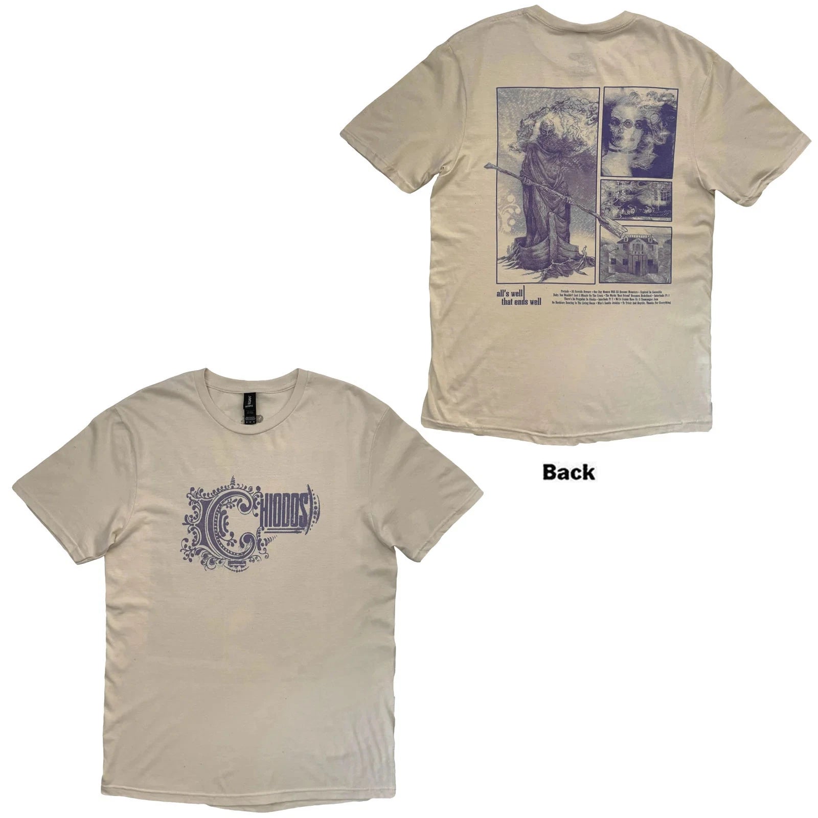 Chiodos T-Shirt: AWTEW Album Art (Natural) (Back Print) OFFICIAL NEW