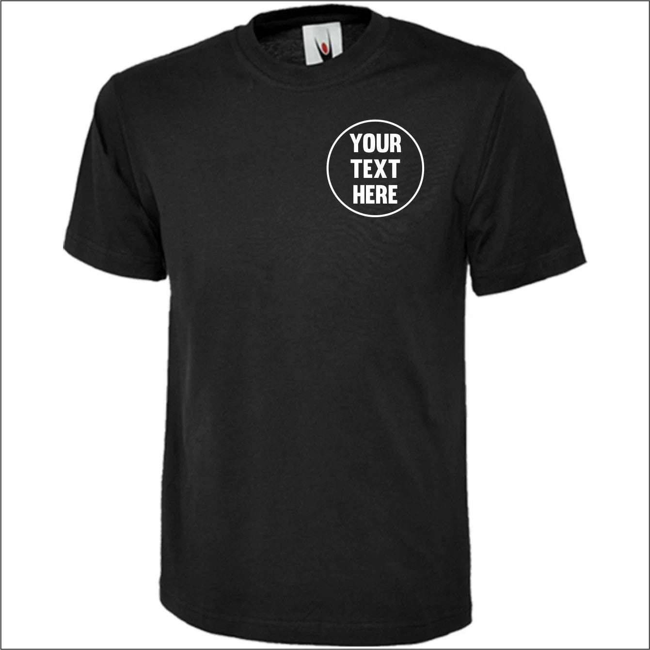 Personalised Custom T-Shirt Classic Uneek UC301 Work wear Casual Tee T Shirt TOP