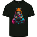 A Gaming Cat Cool Gamer Video Games Mens Cotton T-Shirt Tee Top