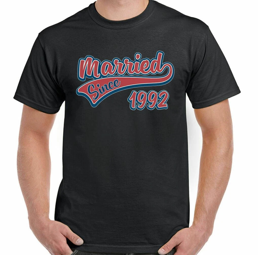 Married Since 1992 Mens Funny Wedding Anniversary T-Shirt Fathers Valentines Day