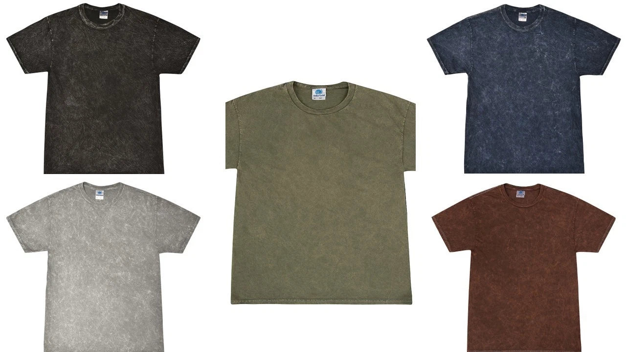 Colortone Mineral Wash T-Shirts Solid Multiple Colors 100% Cotton Tee S-5XL
