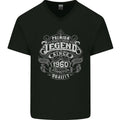 Premium Legend 66th Birthday 1960 Mens V-Neck Cotton T-Shirt